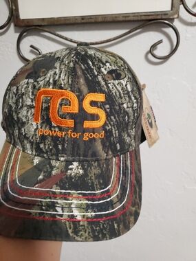 Port Authority Camo Cap with Blue Label